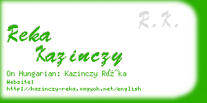 reka kazinczy business card